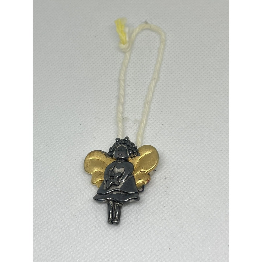 Angel Silver Gold One Inch Pin. TT